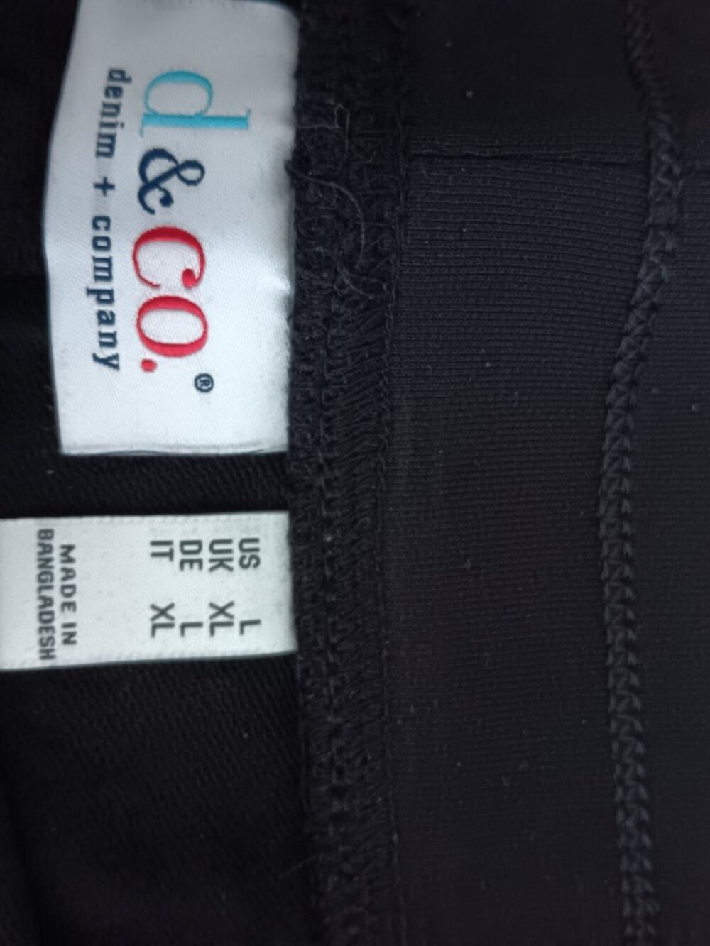 Denim & Co. Regular EasyWear French Terry Pant, Black Sz a671462 - Picture 4 of 5